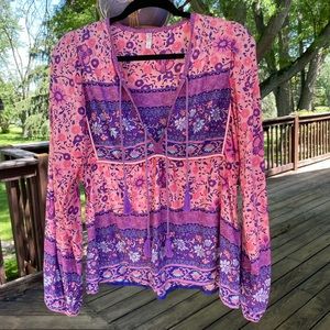 Spell Folk Town Blouse Blossom Size M